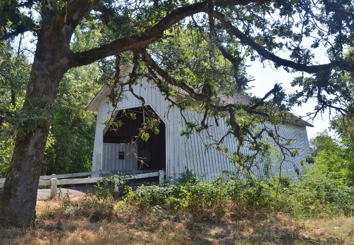 Irish Bend, white covered bridge